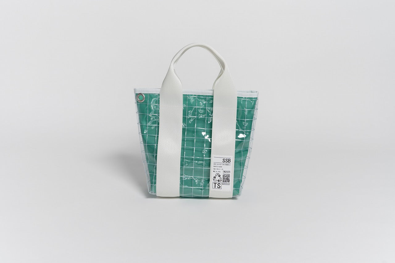クリアトート ミニサイズ|エコでかわいい|再生シートベルト使用(日本製)